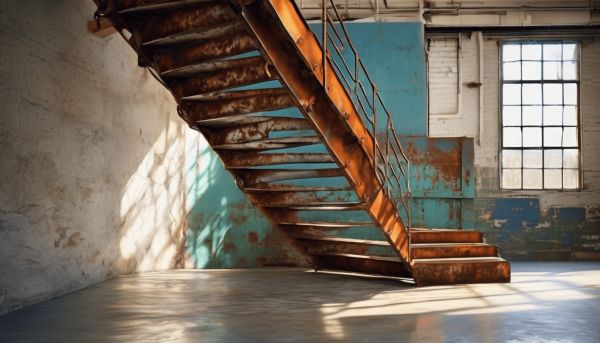 Escalier en métal rouillé : comment sublimer sa rouille décorative