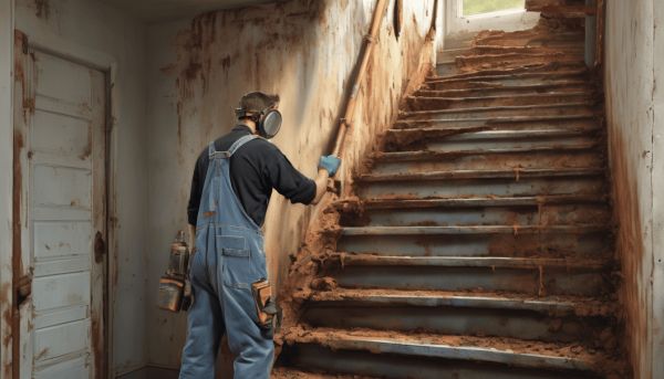 Escalier intérieur rouillé : comment le restaurer efficacement