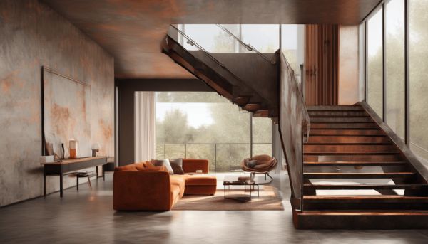 L’escalier effet rouille, une tendance design à adopter