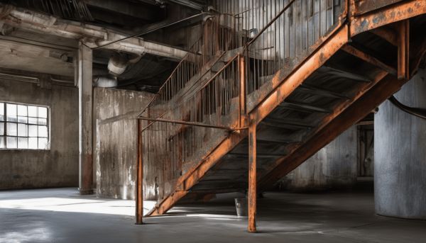 L’escalier métal rouillé intérieur : une option esthétique intrigante
