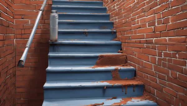 Rénovation efficace d’un escalier extérieur rouillé