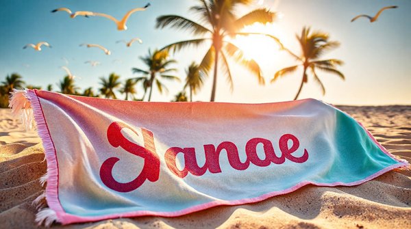 Optez pour des serviettes de plage uniques avec votre prénom !